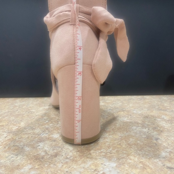 Pink Peep Toe Suede Booties 5.5 NIB - Picture 6 of 11